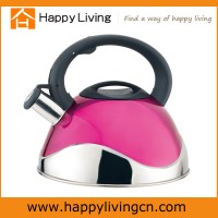 Promotional and cheap whistling kettle,pink tea kettle,water kettle