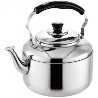 Tea Kettle with Cool Touch Handle, Stainless Steel Teapot for ALL Stovetops - Gas, Induction, Electric, Ceramic - 4L/5L/6L