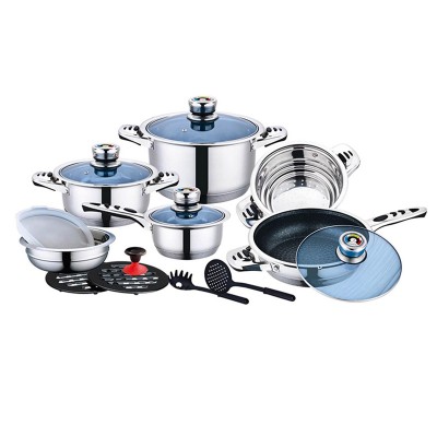 Wholesale Customized High Quality SS Induction Saucepan Kitchen Ware Cookware Set Stainless Steel