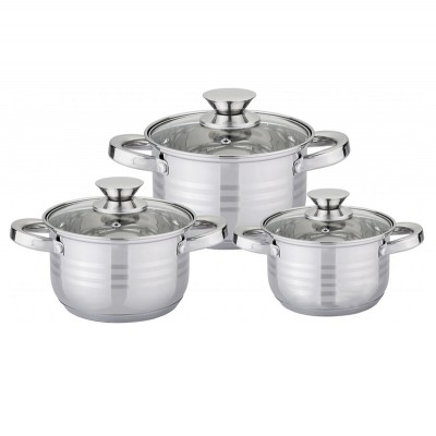 Wholesale Customized Home Kitchen Ware Induction SS Pans Cooking Pot Sets Stainless Steel Cookware Set